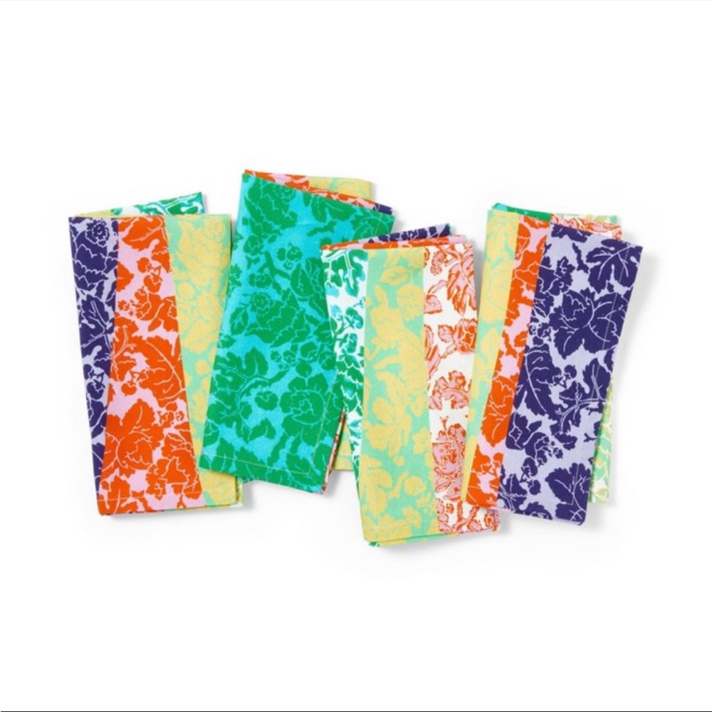 DVF Diane Von Furstenberg X Target Floral Toile 4pc Table Napkin Set Brand New